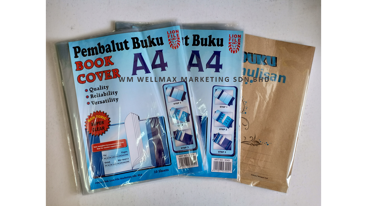 A4 CLEAR EXERCISE BOOK COVER 10'S Wellmax